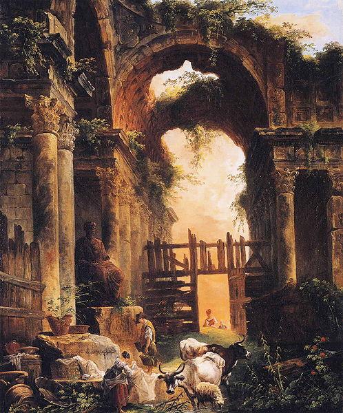 ROBERT, Hubert Roman Ruins France oil painting art